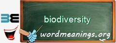 WordMeaning blackboard for biodiversity